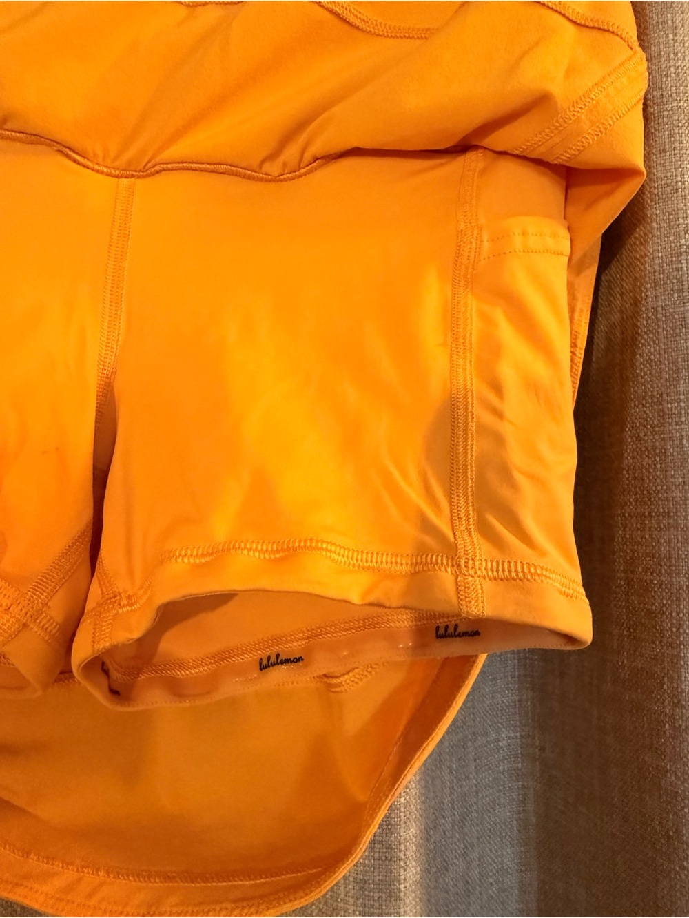 Lululemon Pace Rival Mid Rise Skirt Long Mango Dream Orange Size 2 - Picture 6 of 7